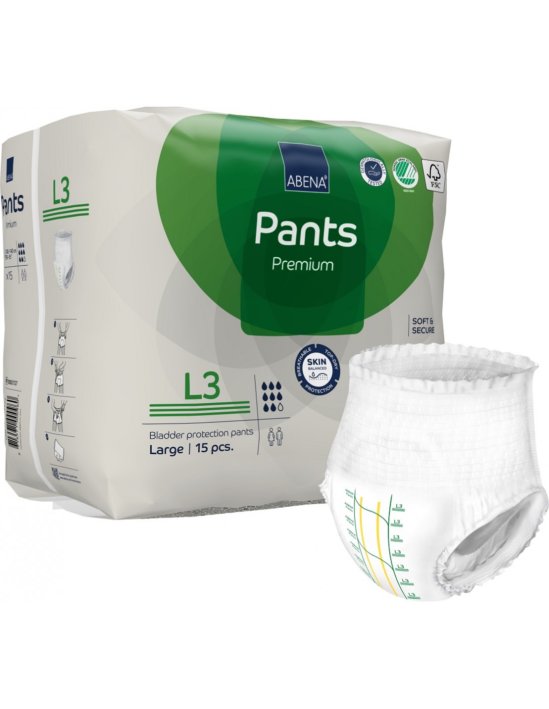 Abena Pants L3, chilot incontinenta adulti 2400 ml - 15 bucati